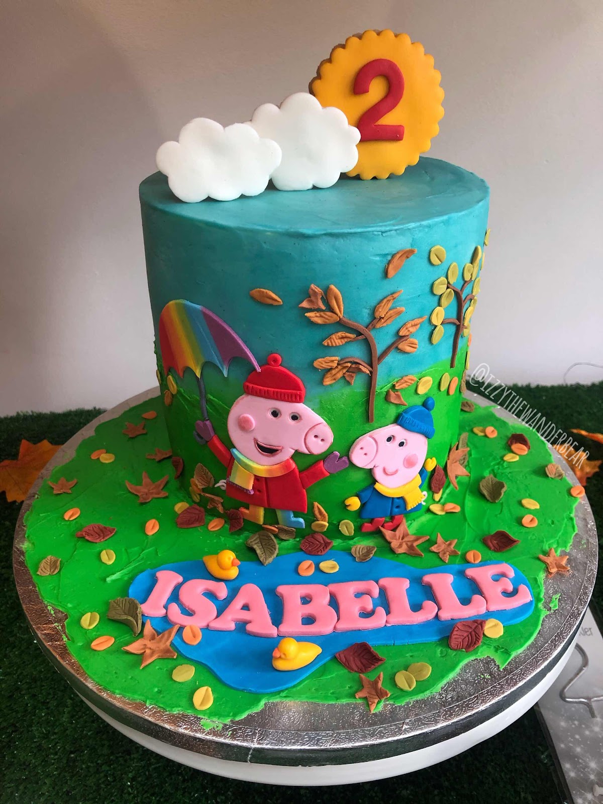 Izzy Bear’s Autumnal Peppa Pig Birthday Cake