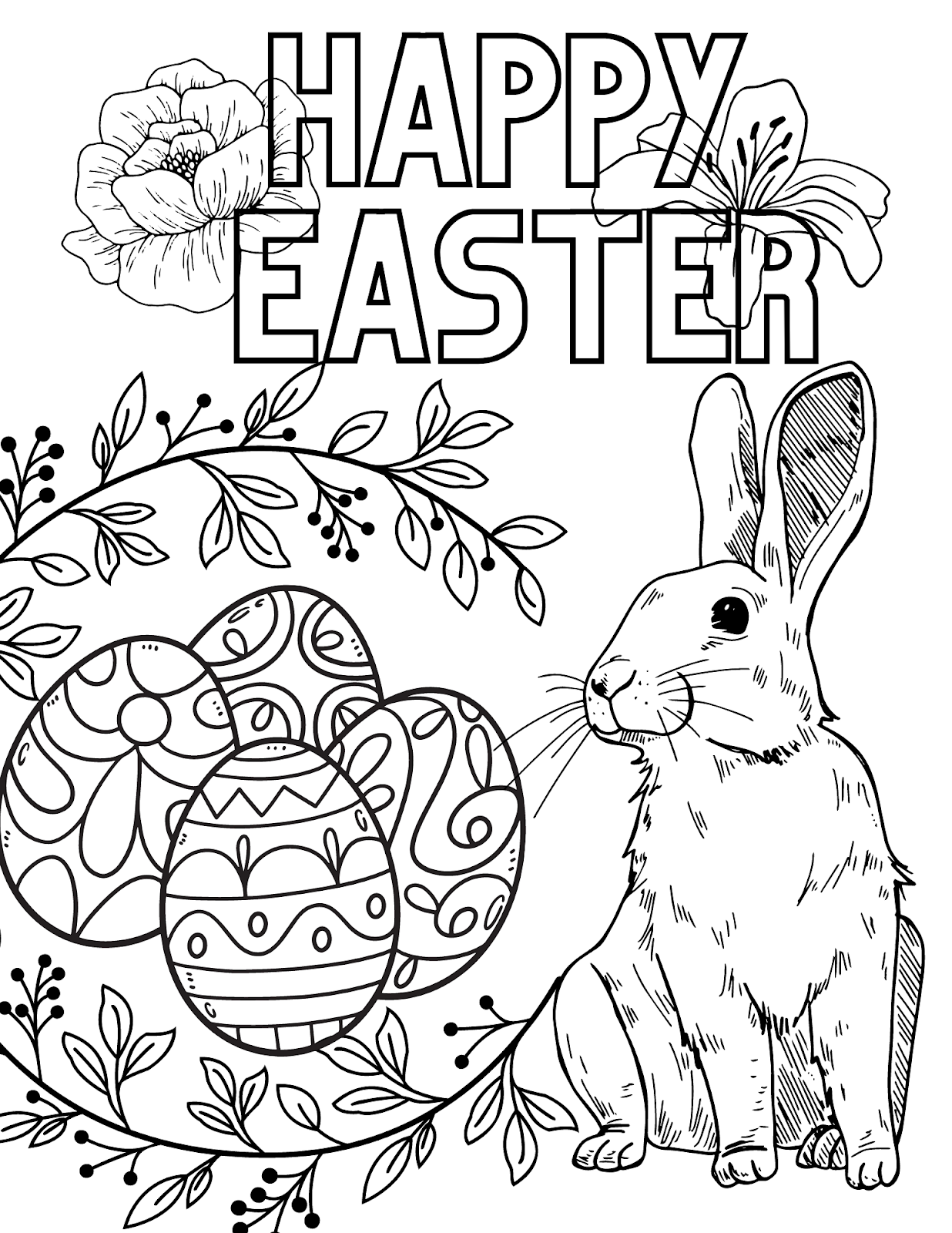 25+ Free Easter Coloring Pages Printable For Kids And Adults - Bear & Dear