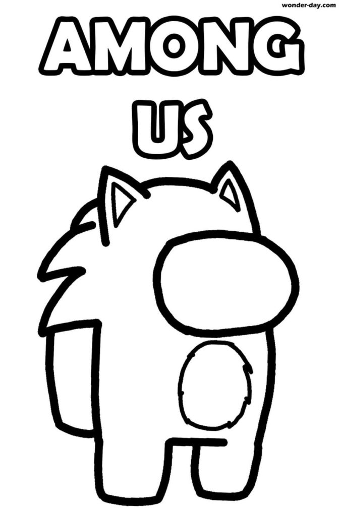 Sonic Among Us Coloring Pages