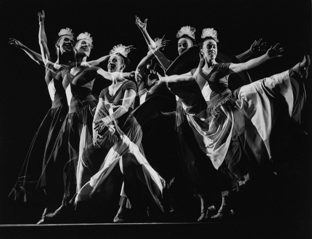 Choreographer Martha Graham performs her own work at Gjon Mili`s studio, 1941.