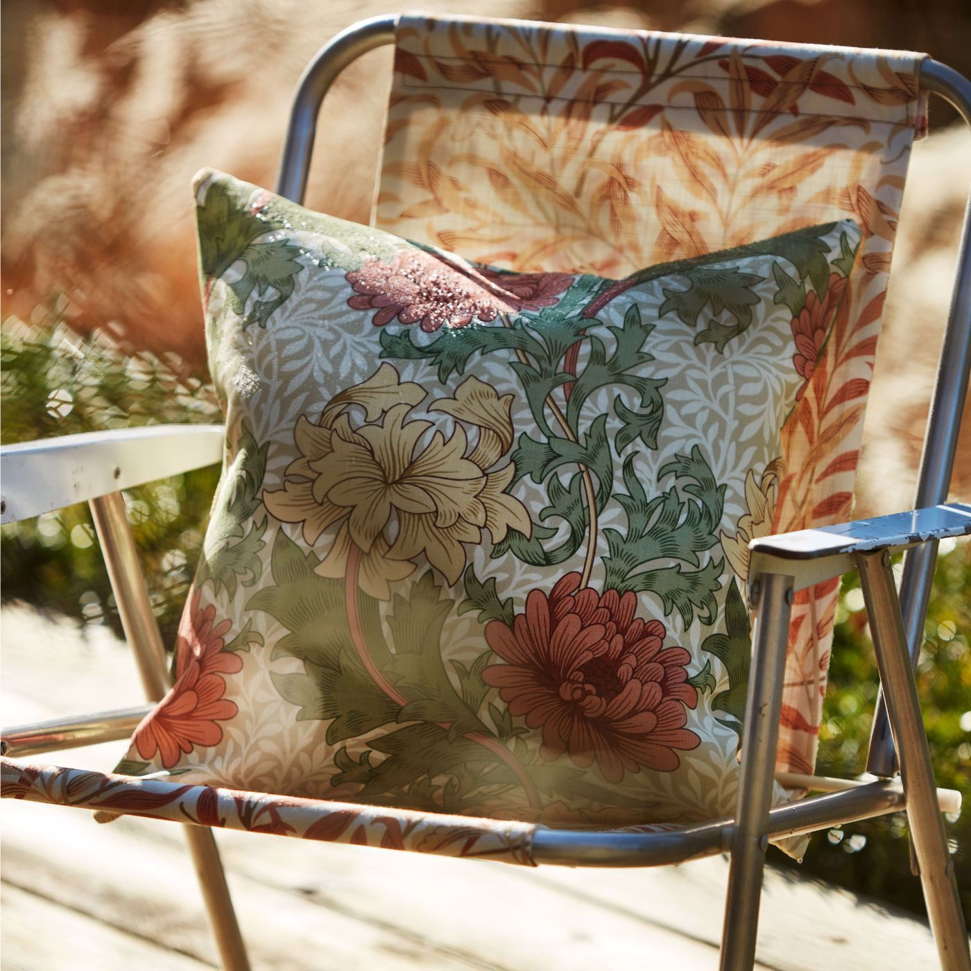 A chair that has a pillow on it