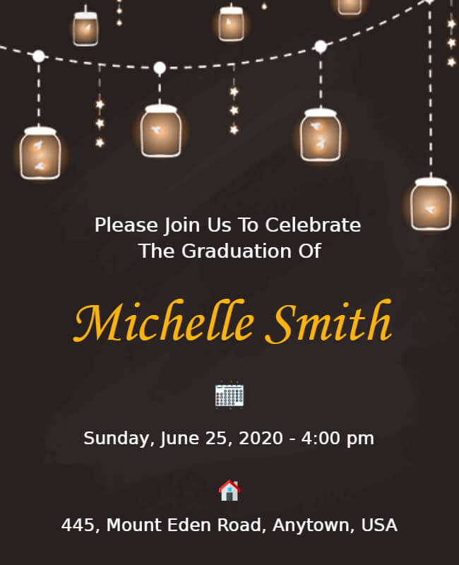 Graduation celebration invitation idea