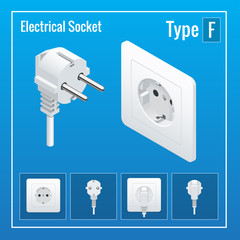 Type F plug and pin used in Cape Verde