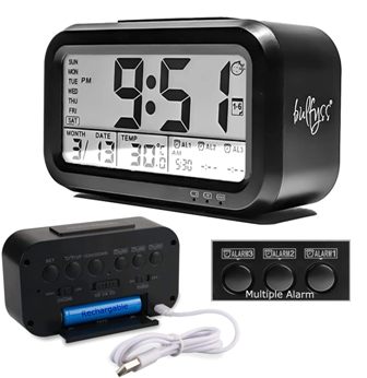 Bulfyss USB Rechargeable Best Digital Alarm Clock