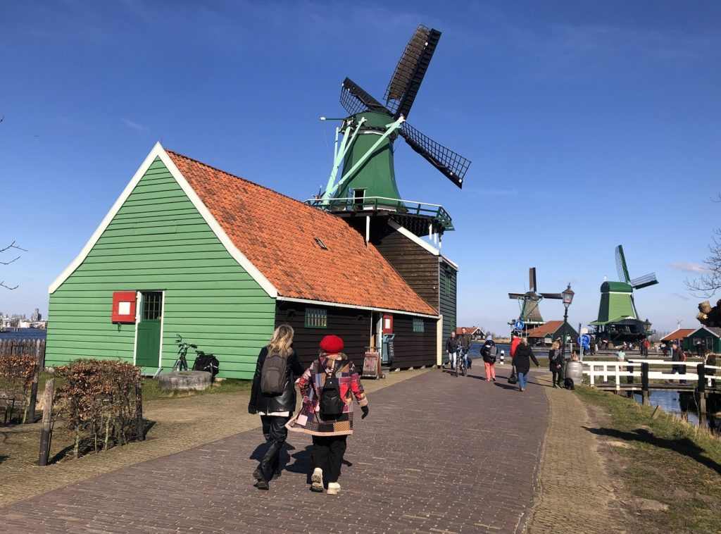 Area Zaanse Schans with the road along the museum