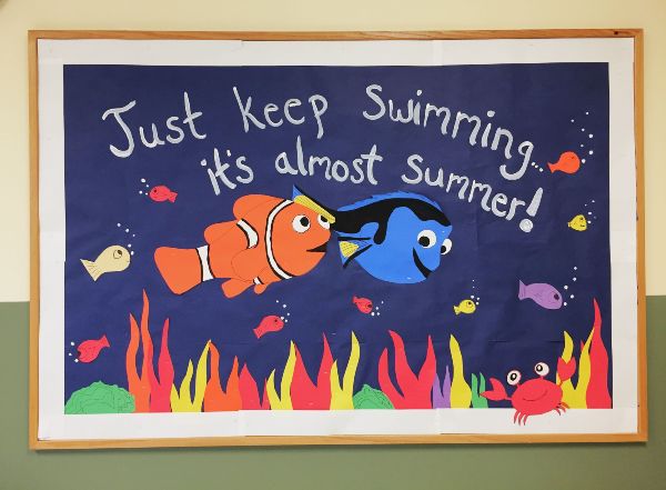 a swimming fish preschool bulletin board