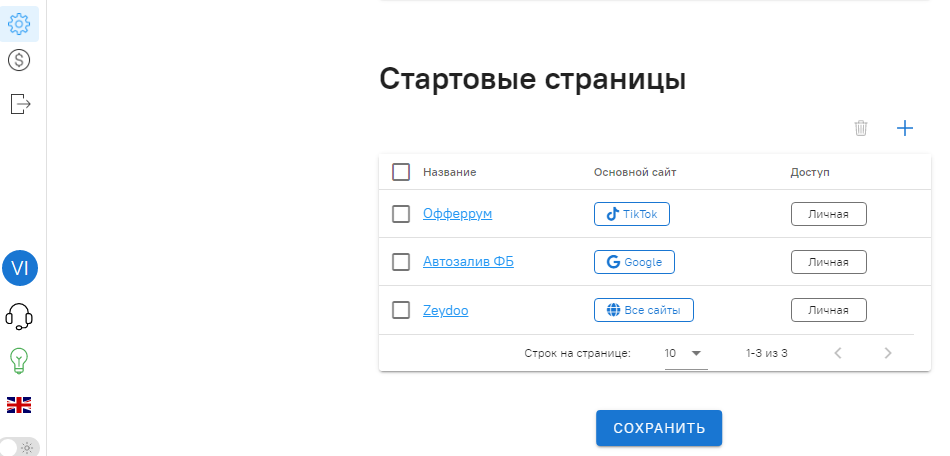 Стартові сторінки 