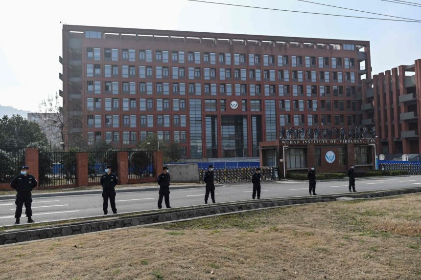 The Wuhan Institute of Virology in China's central Hubei province during a visit by members of the WHO team on Feb 3, 2021.