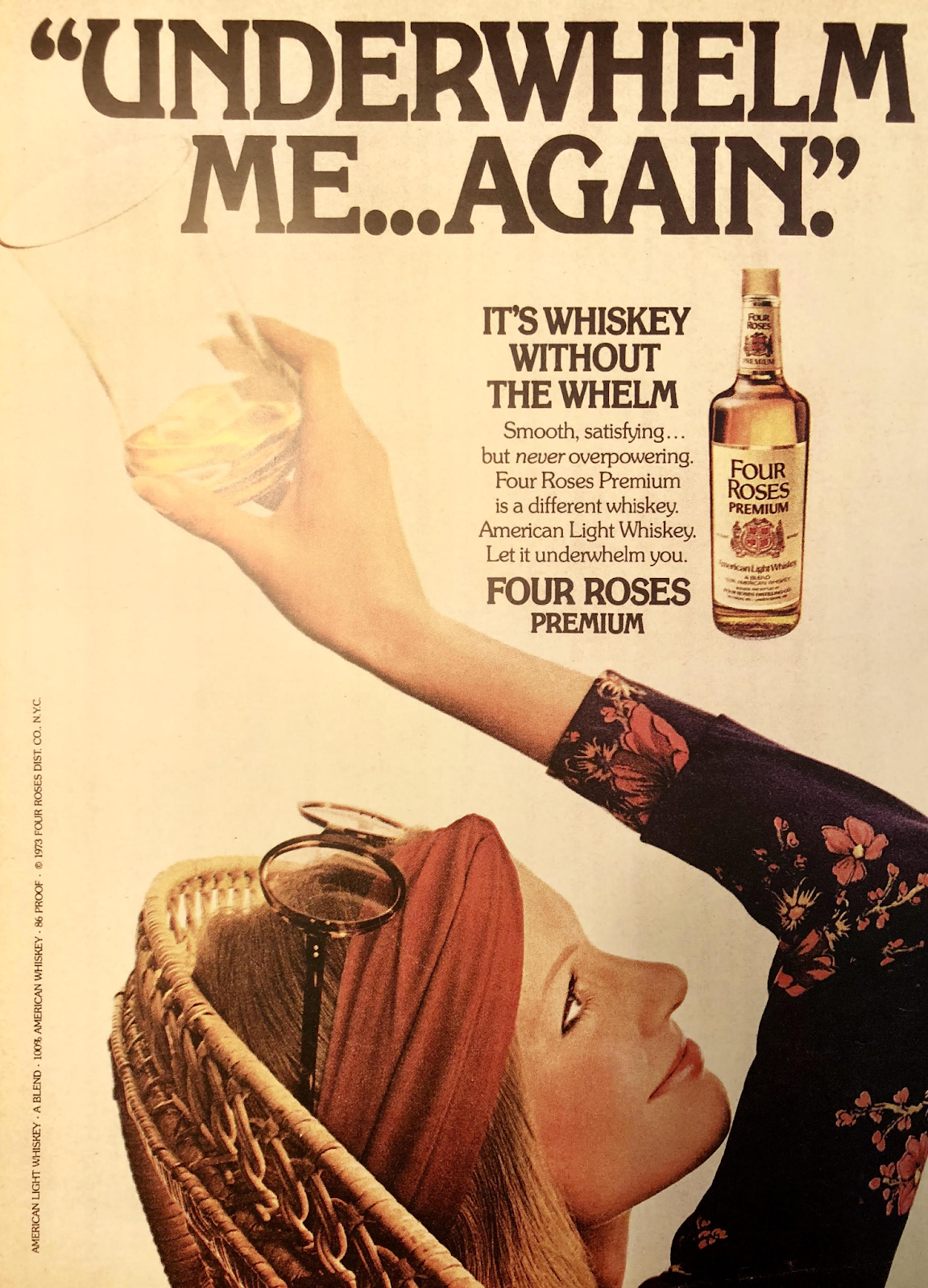 1970年から1980年までの「フォアローゼズ」の広告ポスター