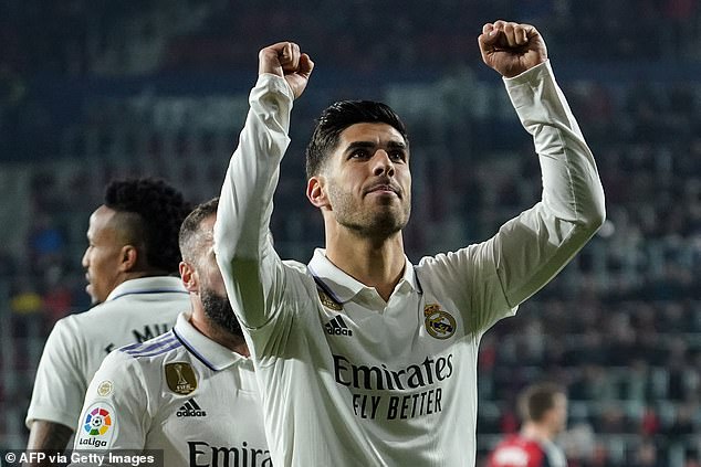 Marco Asensio doubled Real Madrid's lead in the final minutes to ensure the champions stole all three points