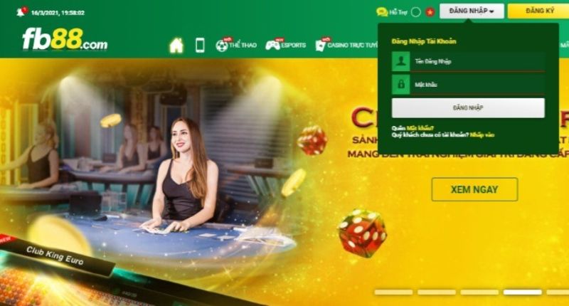 Trang web fb88 có giao diện bắt mắt