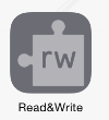 Grey Read&Write icon