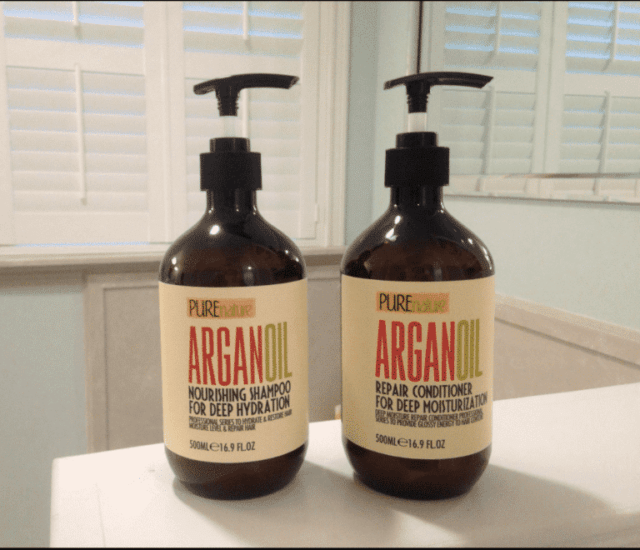 Moroccan Argan Oil Shampoo and Conditioner SLS Sulfate Free Organic Gift Set - Safe Keratin Treated Hair