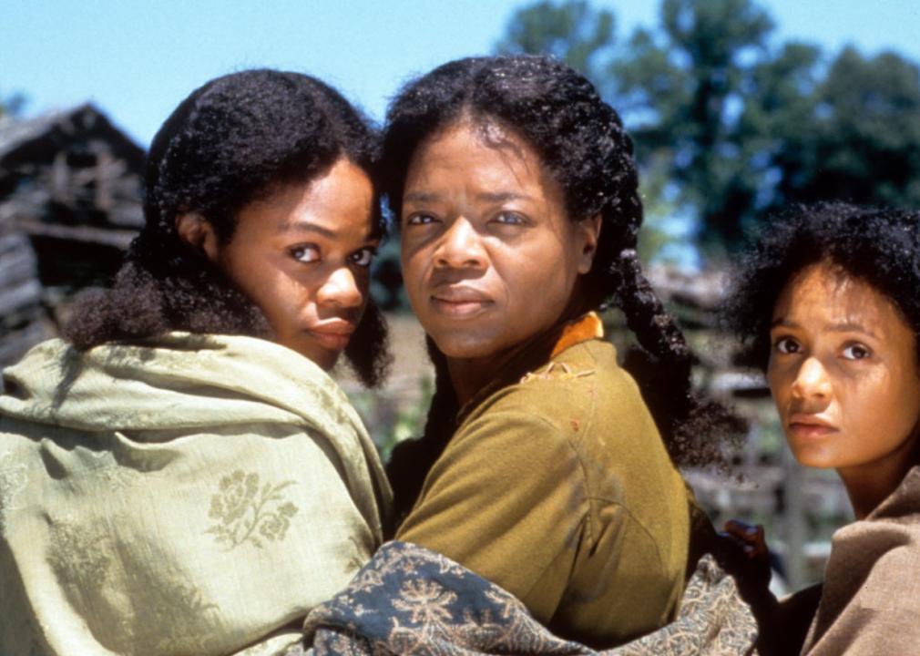 Oprah Winfrey, Kimberly Elise, and Thandiwe Newton in a scene from "Beloved"