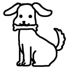 最高犬 イラスト 無料 白黒 最高の動物画像