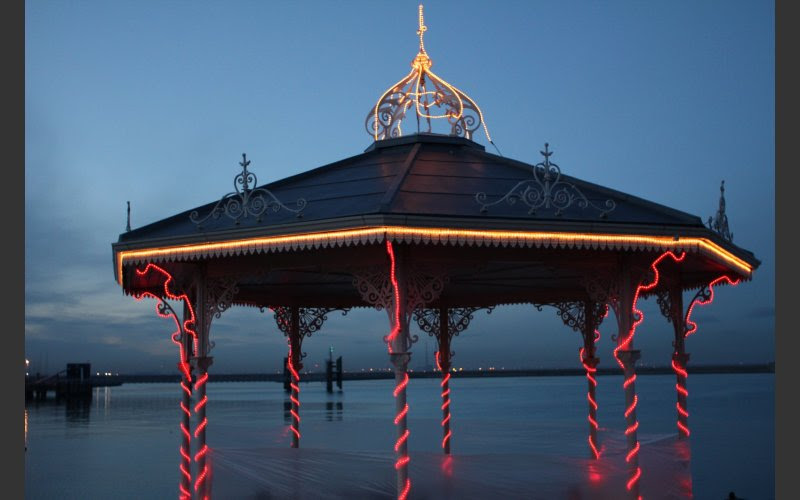 image of Rave at Close of Day by Jenny Moran featuring the bandstand on Dun Laoghaire Pier