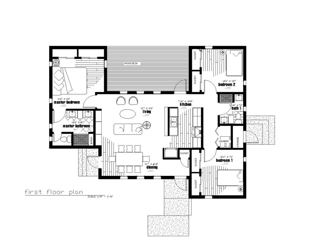 Modern House Elevation Sketch