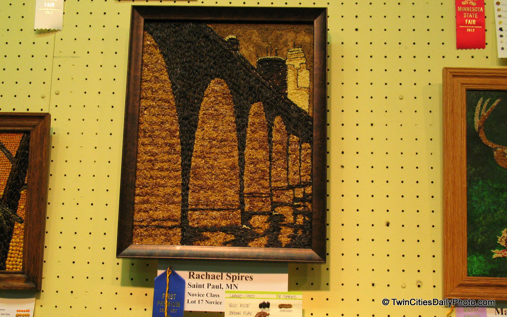 One of the more unique contest at the Minnesota State Fair is the seed art. You take any several types of seeds and you create a picture or replicate a famous scene.