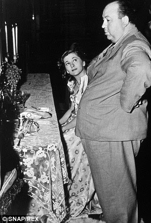 Joan Fontaine with Alfred Hitchcock