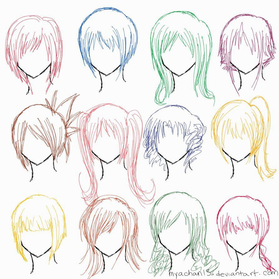 How To Draw Cute Anime Girl Hairstyles