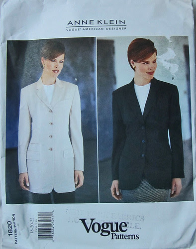 Vogue 1820 jacket pattern envelope