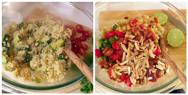 quinoa salad with toasted almonds