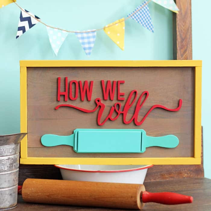 How We Roll Rolling Pin sign on reclaimed wood