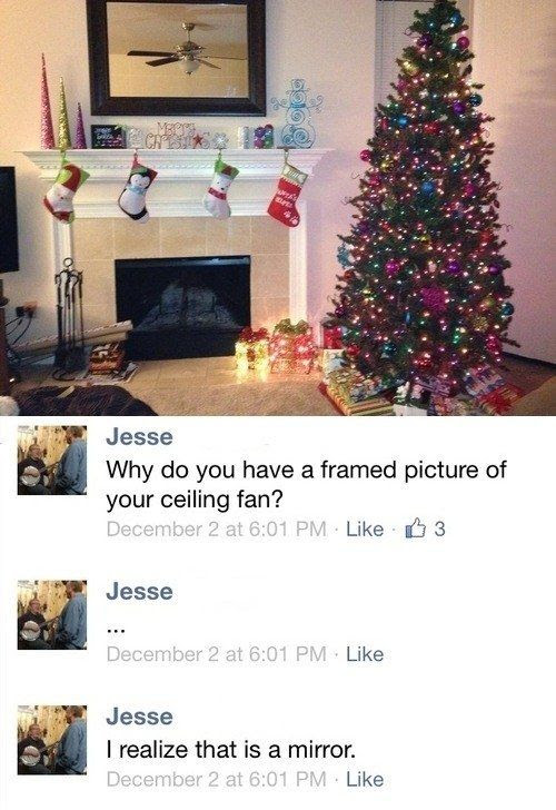 facebook funny facebook fail, facebook picture of fan, ceiling fan mirror