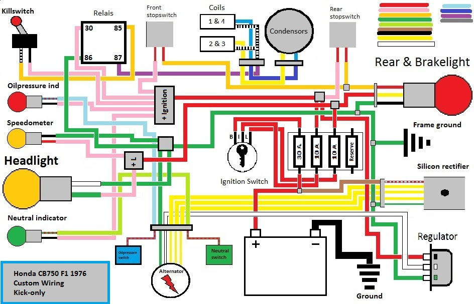 Honda Cb750 K7 Wiring Diagram Wiring Diagram