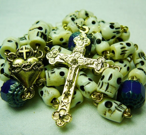 Bone and Blue Rosary
