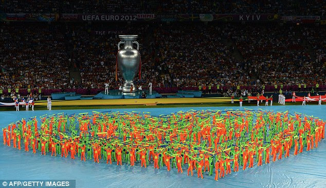 Game over: The closing ceremony heralded the final match of the tournament and marks four years until he next event in France 