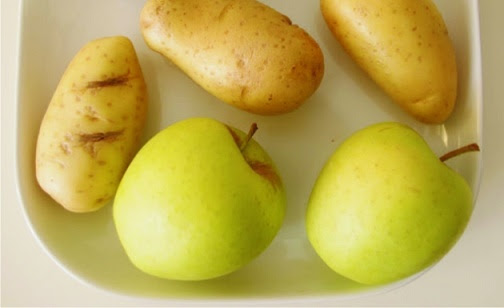 papas y manzanas
