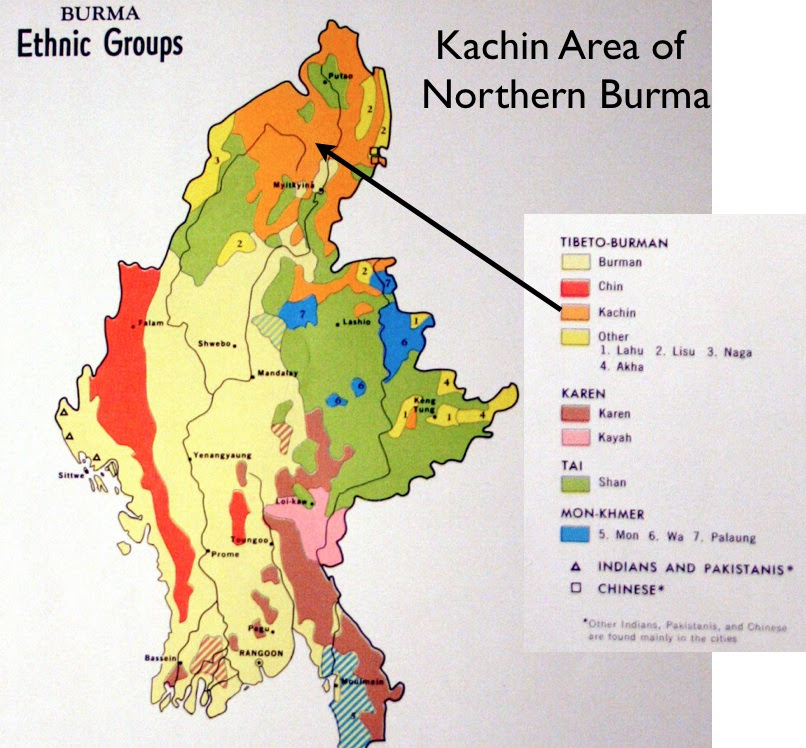 Map of Ethic Groups in Northern Burma