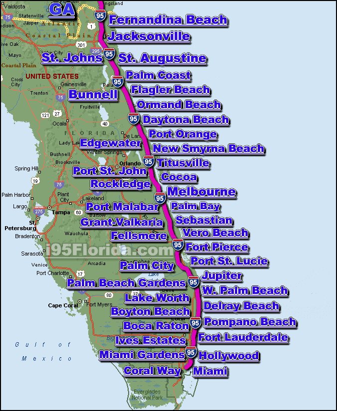 Map Of Florida Turnpike Exits | Florida Map 2018