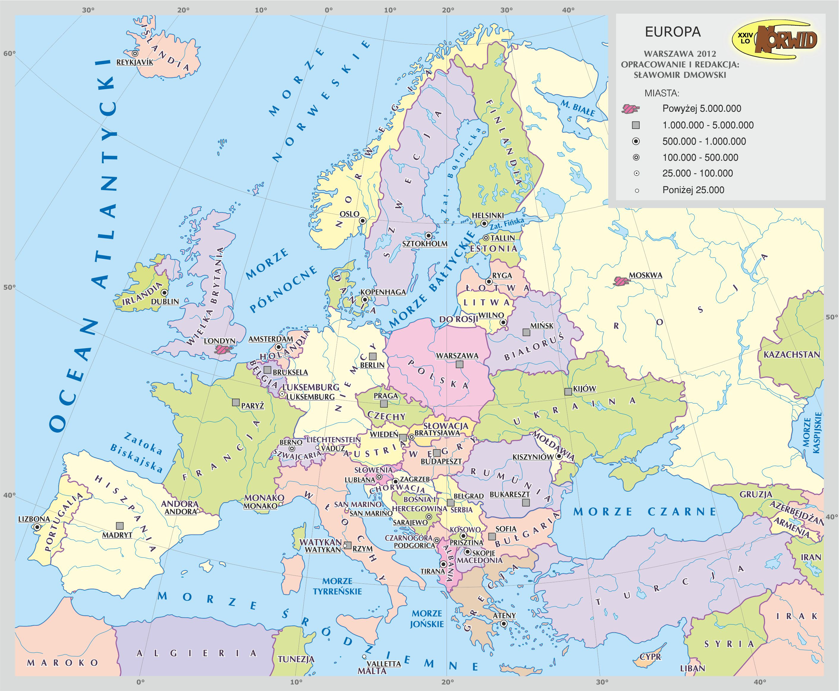 Europa Panstwa I Stolice Pdf MAPA EUROPY ~ imagexxl