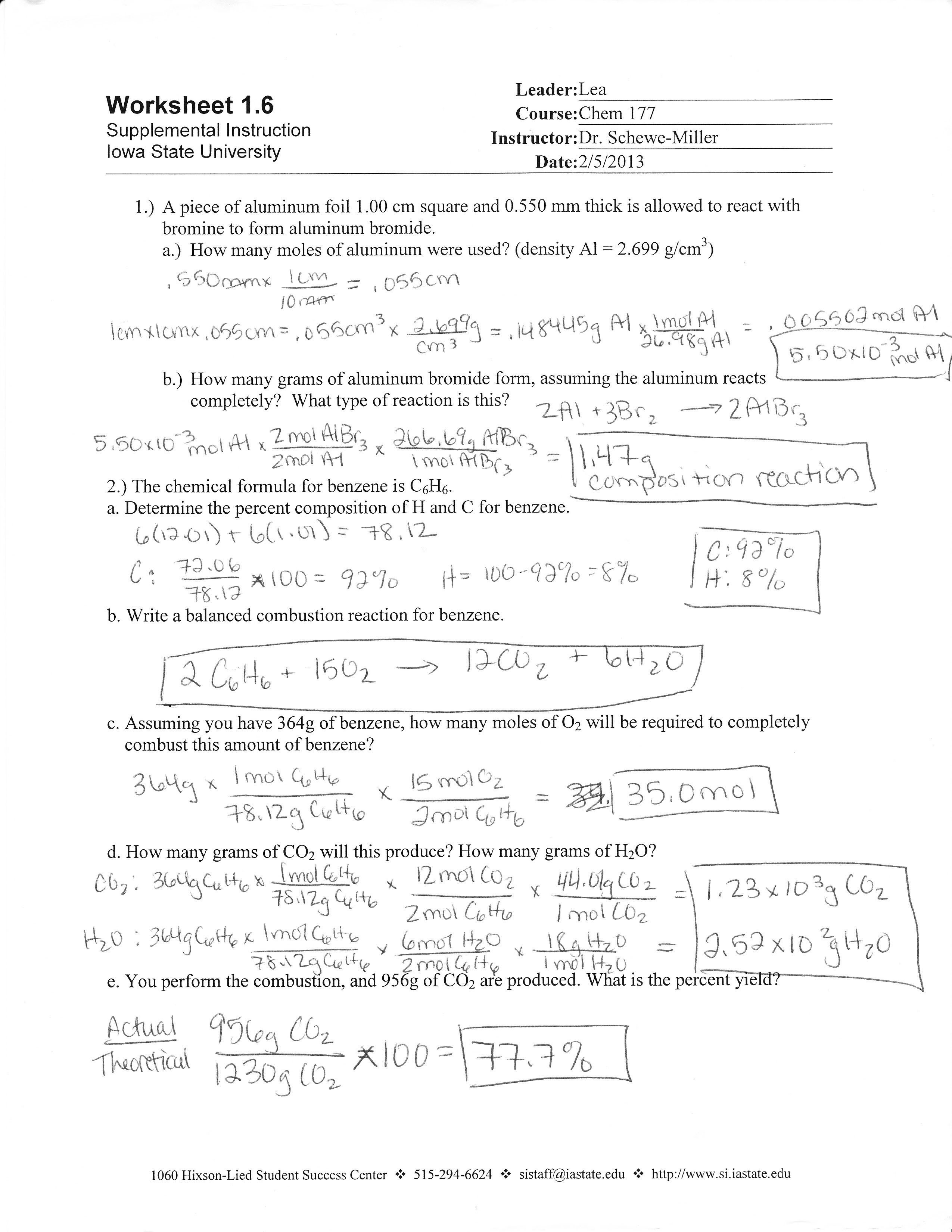 32 Stoichiometry Problems Chem Worksheet 12 2 Answer Key - Worksheet