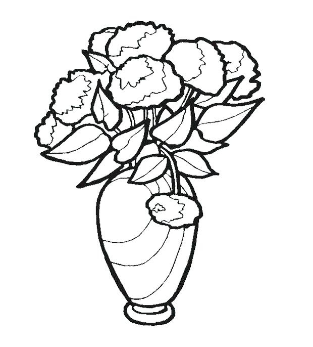Beautiful Flower Vase Drawing Picture - Get Images Four