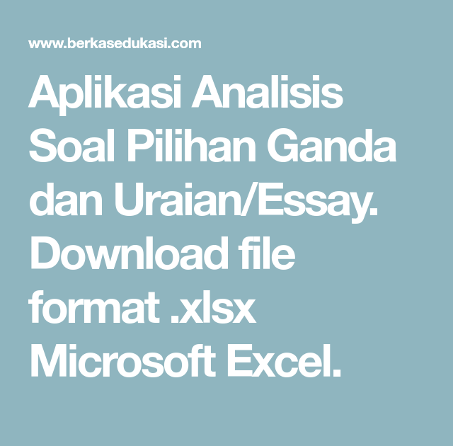 Contoh Soal Essay Microsoft Excel Dan Jawabannya Peranti Guru