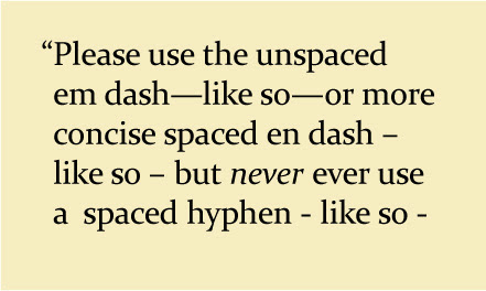 dashes