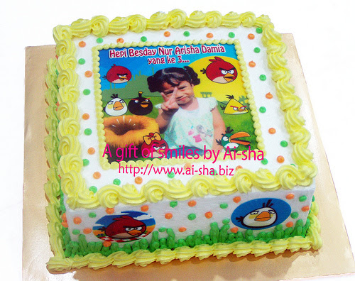 Birthday Cake Edible Image Angry Birds