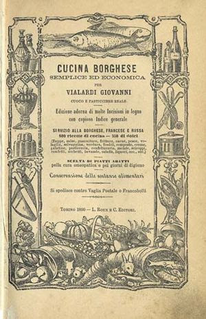 Cover of cookbook published by chef Giovanni V...