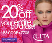 20% Off your entire purchase at ULTA Beauty