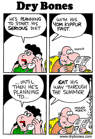  Dry Bones cartoon, Kirschen, Food, Yom Kippur, holidays, Summer,Jewish culture, diet,Shuldig, 