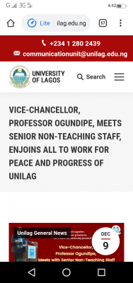 UNILAG VC enjoins staff to work for the peace and progress of the institution
