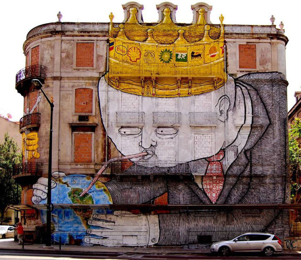24 eloquentes obras de arte urbana mostrando a desagradável verdade 13