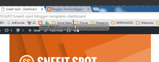Hold and drag the button to your bookmarks bar then edit your Blogger templates and click the button