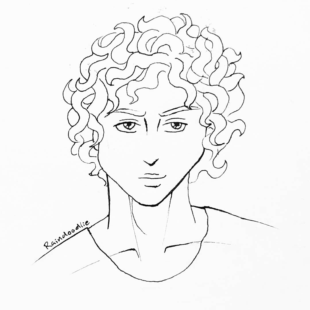 Featured image of post How To Draw Curly Hair Male