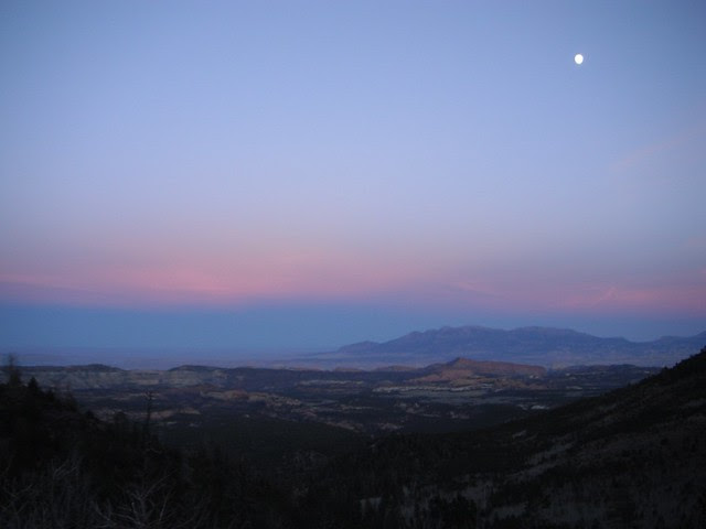 most beautiful sunset while driving over Boulder mountain