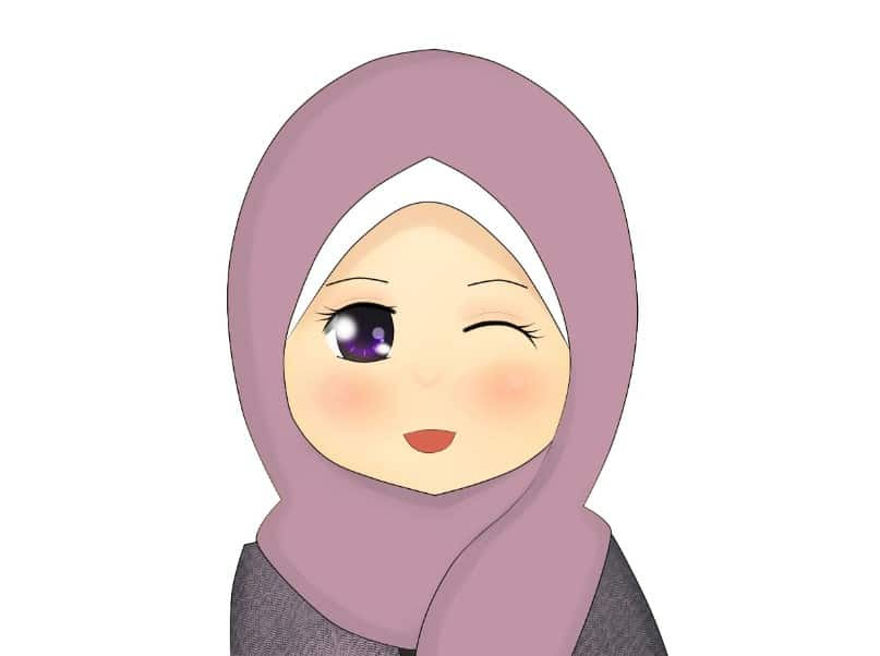 60 Gambar Kartun Lucu Hijab Terbaru