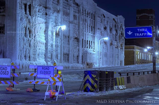 Fire and Ice: The Frozen Aftermath of a Chicago Warehouse Fire Fire and Ice: The Frozen Aftermath of a Chicago Warehouse Fire ice fire Chicago
